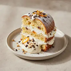 Panettone farcito con panna e mascarpone