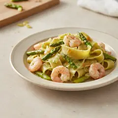 Pappardelle agli asparagi e gamberi