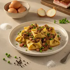Pappardelle ripiene al ragù di coniglio