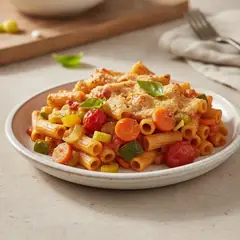 Pasta al forno con besciamella di soia