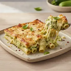 Pasta al forno con crema di zucchine