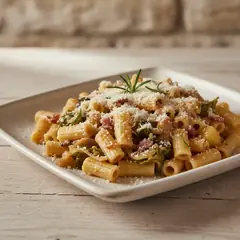 Pasta al lardo con verza e patate