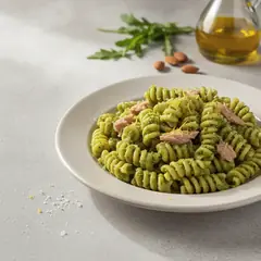 Pasta al pesto di rucola e tonno