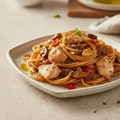 Pasta al ragù di ricciola e porcini secchi