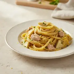 Pasta carciofi, tonno e limone