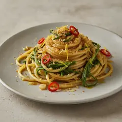Pasta con agretti e colatura di alici