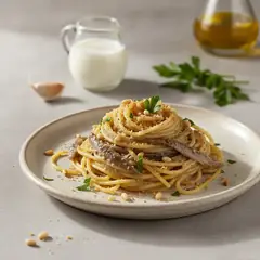 Pasta con crema di acciughe