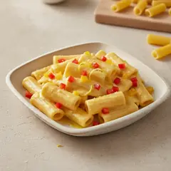 Pasta con crema di ceci e peperoni