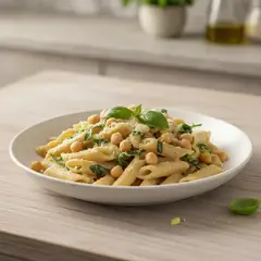 Pasta con crema di ceci e rucola