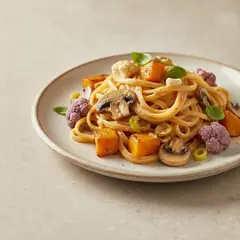 Pasta con crema di verdure al forno