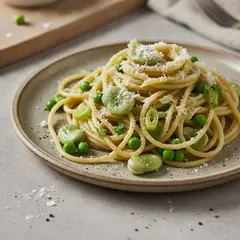 Pasta con fave e piselli