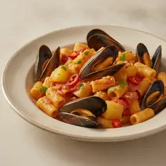Pasta con patate e cozze