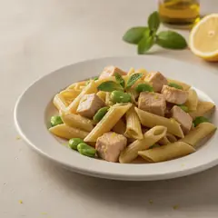 Pasta con pesce spada e fave