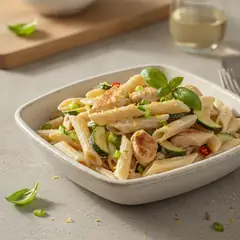 Pasta con pollo e zucchine