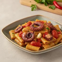 Pasta con polpo e pomodoro