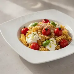 Pasta con pomodorini e stracchino