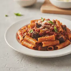 Pasta con ragù di melanzane