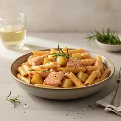 Pasta con salmone e patate