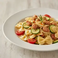 Pasta con zucchine e salsiccia