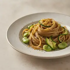 Pasta fave zucchine e bottarga