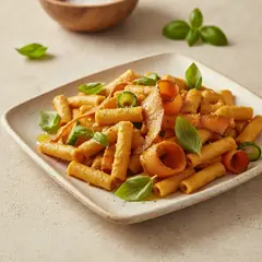 Pasta fredda con crema di carote arrosto