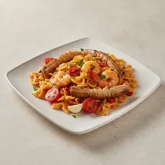 Pasta mista alle canoce e code di gambero