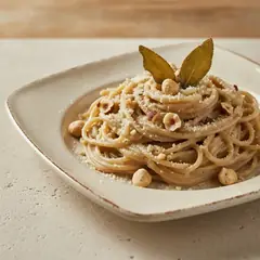 Pasta nocciole e toma