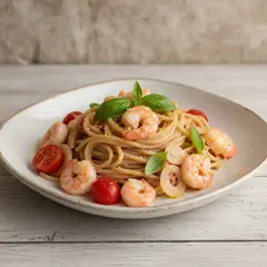 Pasta panna e gamberi
