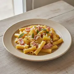 Pasta patate e prosciutto