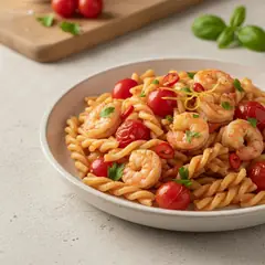 Pasta pomodorini e gamberi