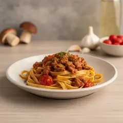 Pasta porcini e salsiccia