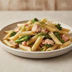Pennette con broccoletti e salmone al finocchietto