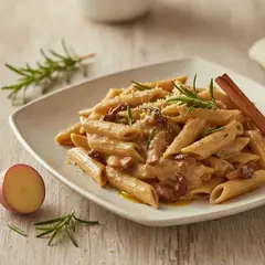 Pennoni con crema di patate e funghi