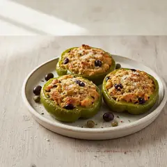 Peperoni ripieni senza carne al forno