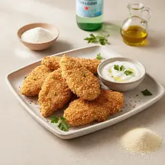 Petto di pollo impanato nei grissini