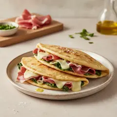 Piadina con coppa, scamorza ed erbette