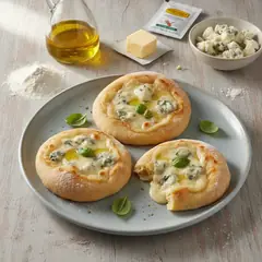 Pizzette veloci al gorgonzola