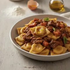 Plin ripieni di ragù napoletano