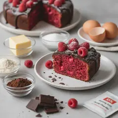 Plumcake al cioccolato e lamponi