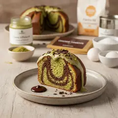 Plumcake al pistacchio variegato al cioccolato