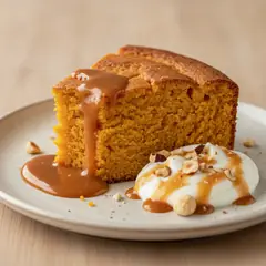 Plumcake alla zucca, yogurt e caramello salato