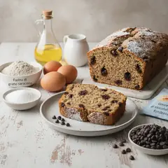 Plumcake di grano saraceno con gocce di cioccolato