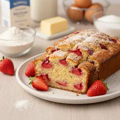 Plumcake fragole e cocco