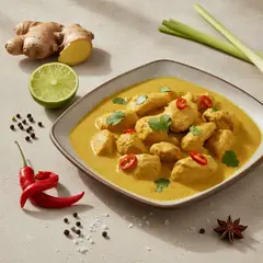 Pollo al latte di cocco e curry