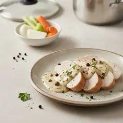 Pollo al vapore con salsa tonnata