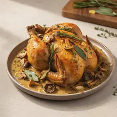 Pollo alle erbe e funghi
