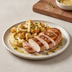 Pollo con cavolfiore e salsa alla senape