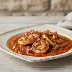 Pollo con prosciutto crudo al pomodoro