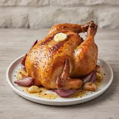 Pollo cotto sulla lattina di birra