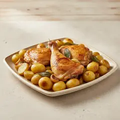 Pollo e patate in padella
